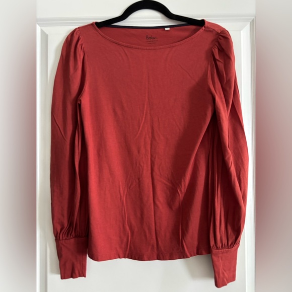 NWOT Boden Red Long Sleeve Top - Picture 1 of 7